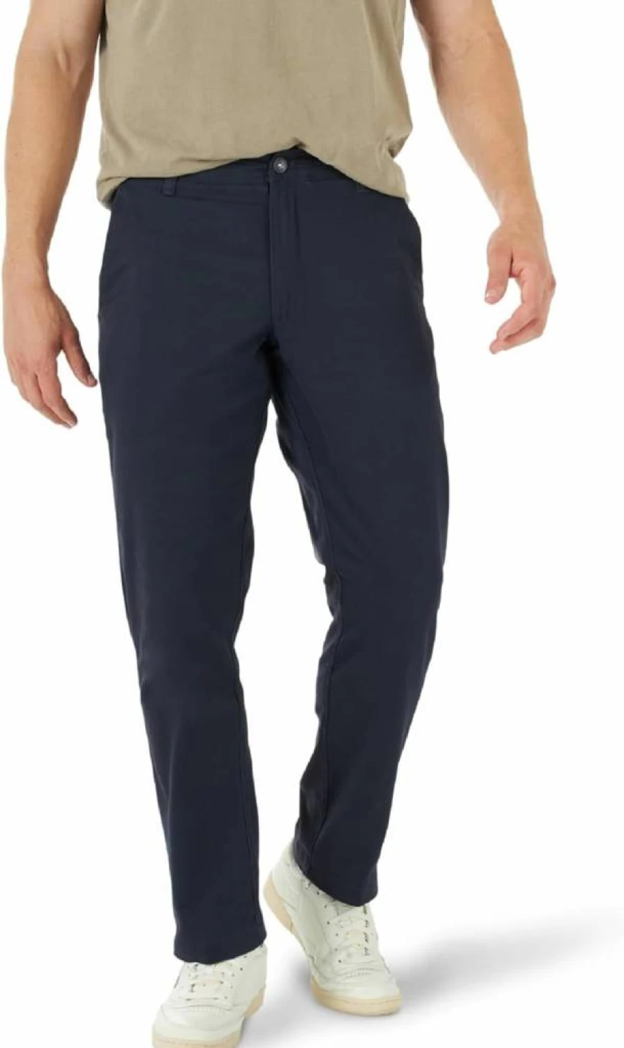 Lee Men's Relaxed Fit Tapered Pants with Extreme Motion Comfort Flat Front Design