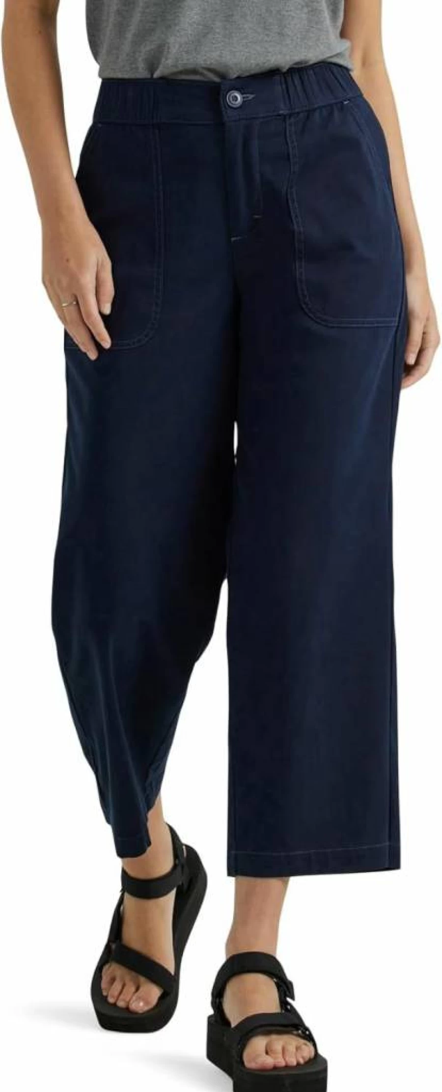 Lee Women's Ultra Comfort Wide-Leg Utility Crop Pants - Stylish & Relaxed Fit