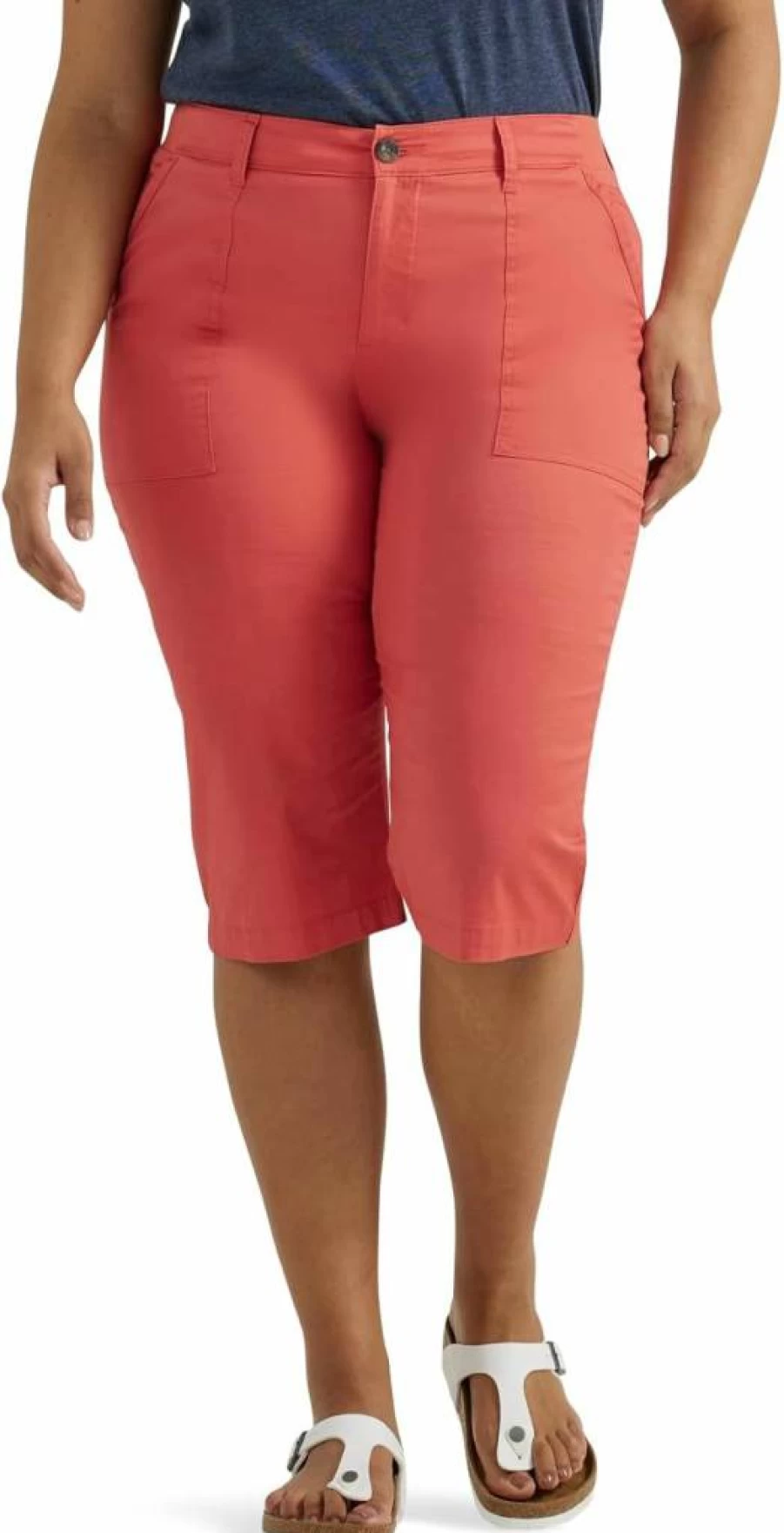Lee Women's Plus Size Skimmer Capri Pants - Ultra Lux Comfort & Flex-To-Go Utility Stretch