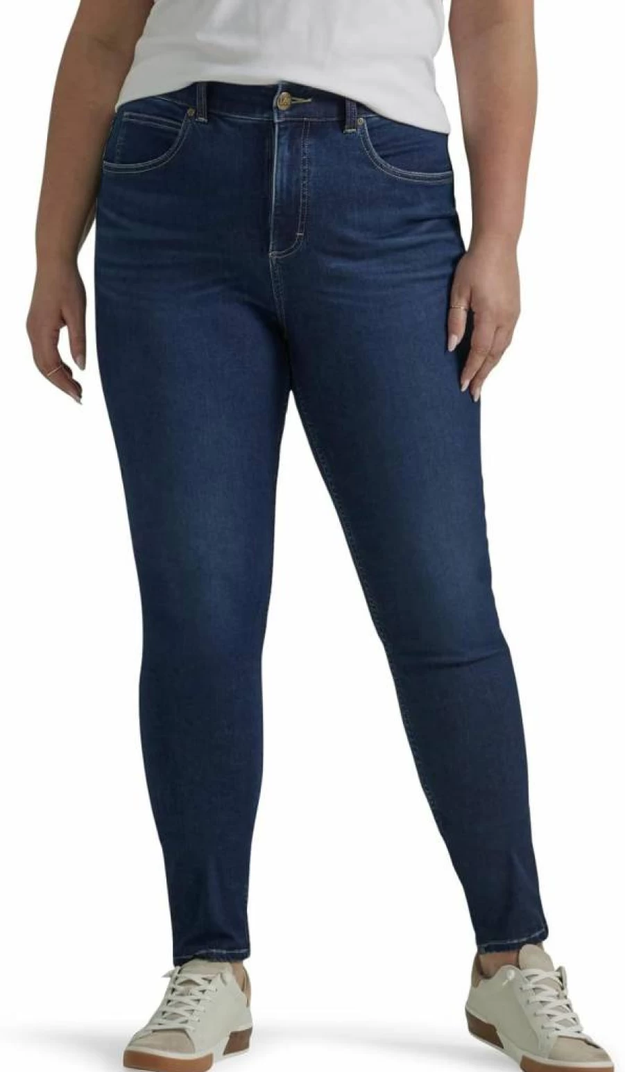 Lee Women's Plus Size Ultra Lux Comfort Flex Motion Skinny Jeans with Ever Fit Technology