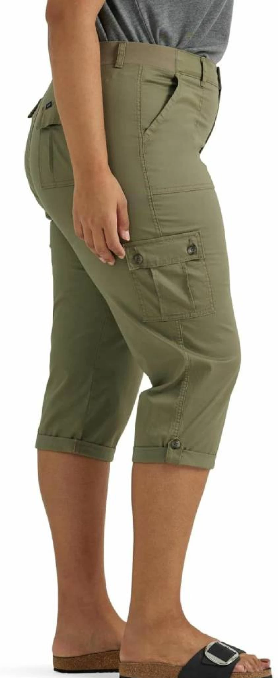 Lee Women's Plus Size Comfort Flex Cargo Capri Pants - Ultra Lux Stretch Fit