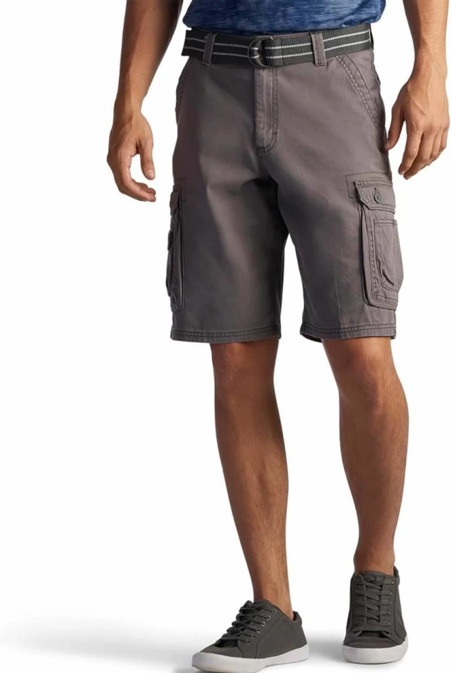 Lee Men's Wyoming Cargo Shorts with Belt - Durable Denim Work Shorts for Men