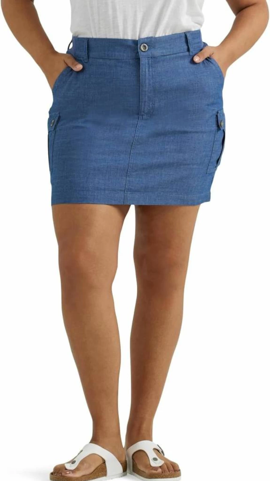 Lee Women's Plus Size Cargo Skort - Ultra Lux Comfort & Flex Stretch for Easy Movement