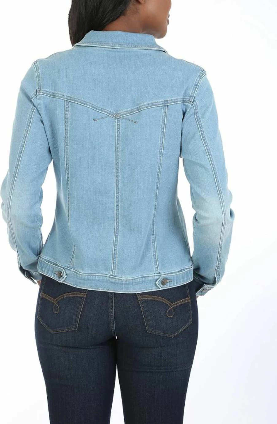 Riders by Lee Indigo Women's Denim Jacket - Vintage Style Distressed Blue Jean Jacket for Women
