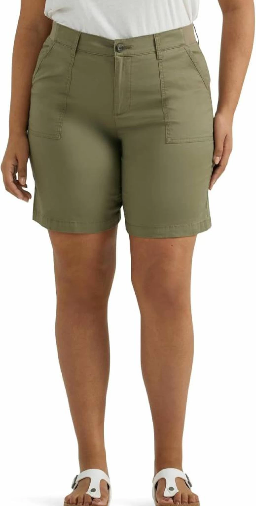 Lee Women's Plus Size Bermuda Shorts - Ultra Lux Comfort & Flex-To-Go Utility for Easy Movement