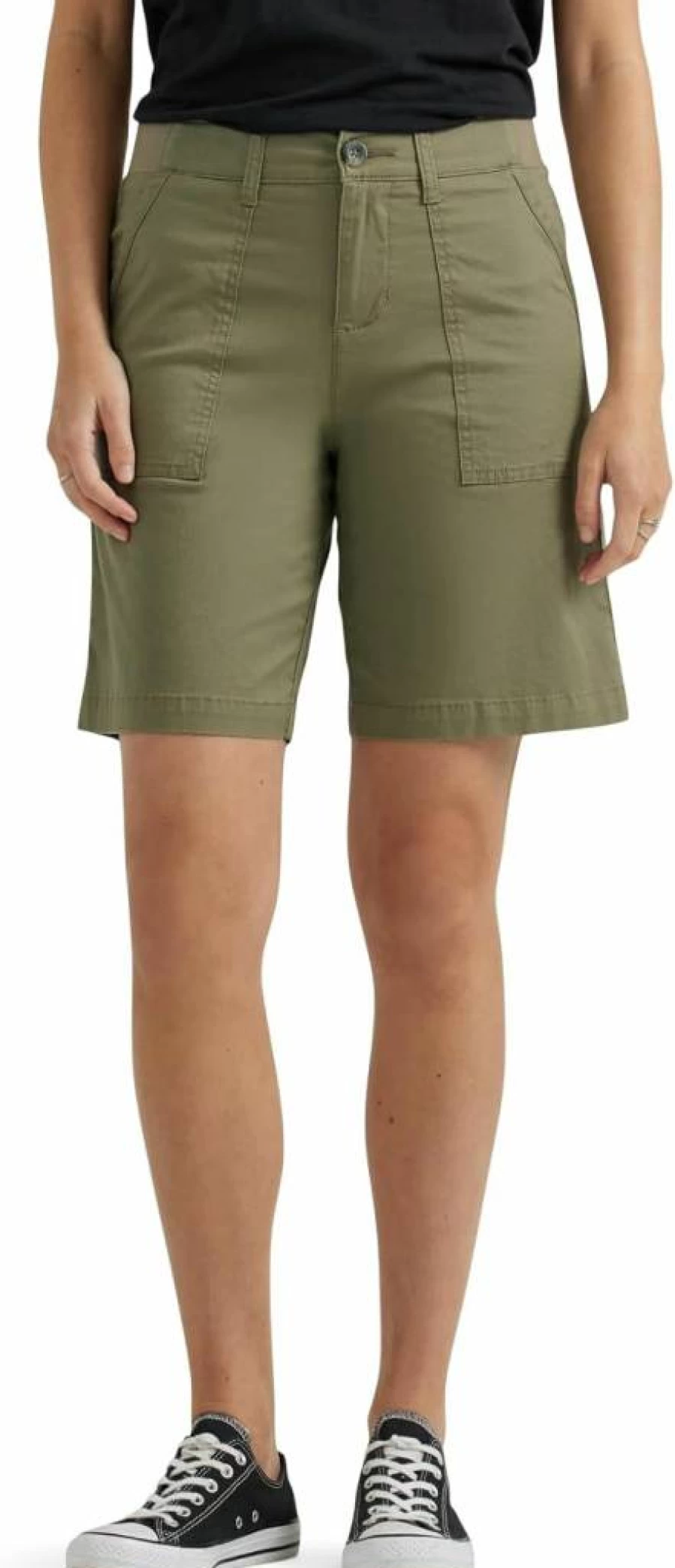 Lee Women's Flex-To-Go Bermuda Shorts - Ultra Lux Comfort & Utility Stretch Denim Shorts