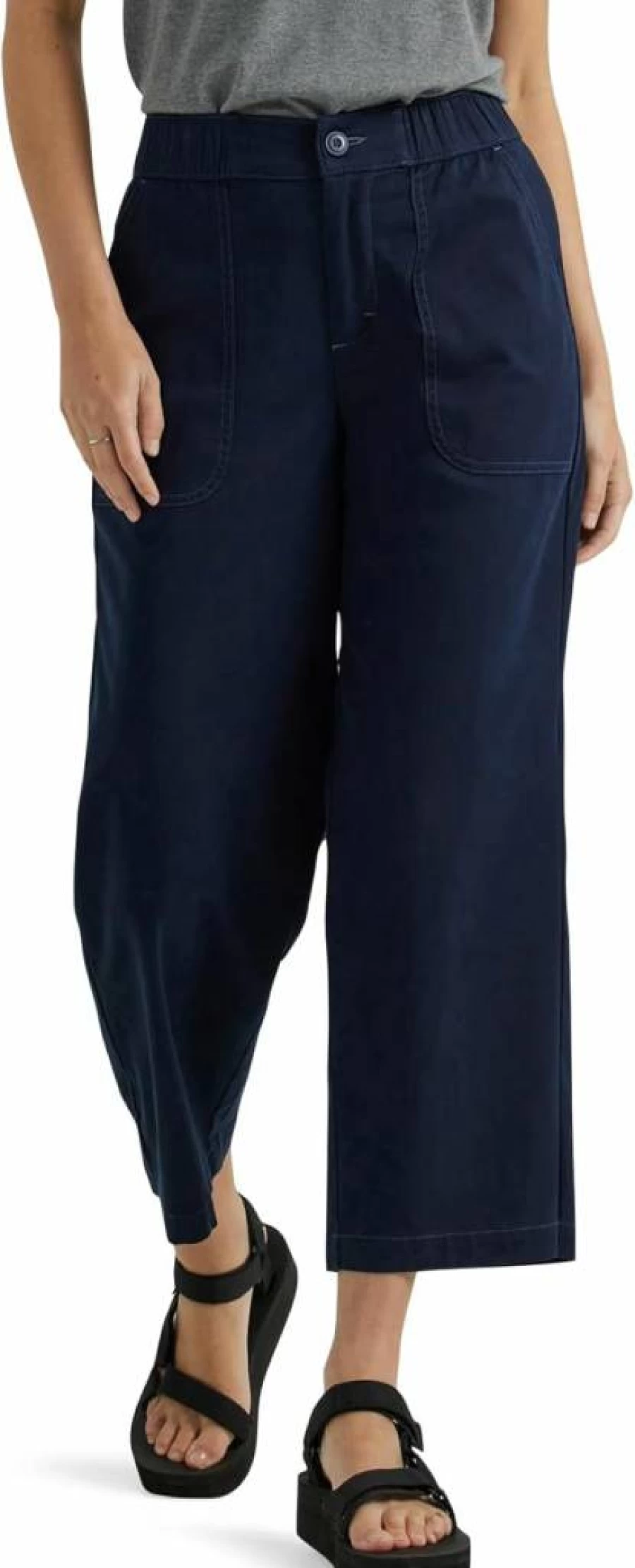 Lee Women's Ultra Comfort Wide-Leg Utility Crop Pants - Stylish & Relaxed Fit