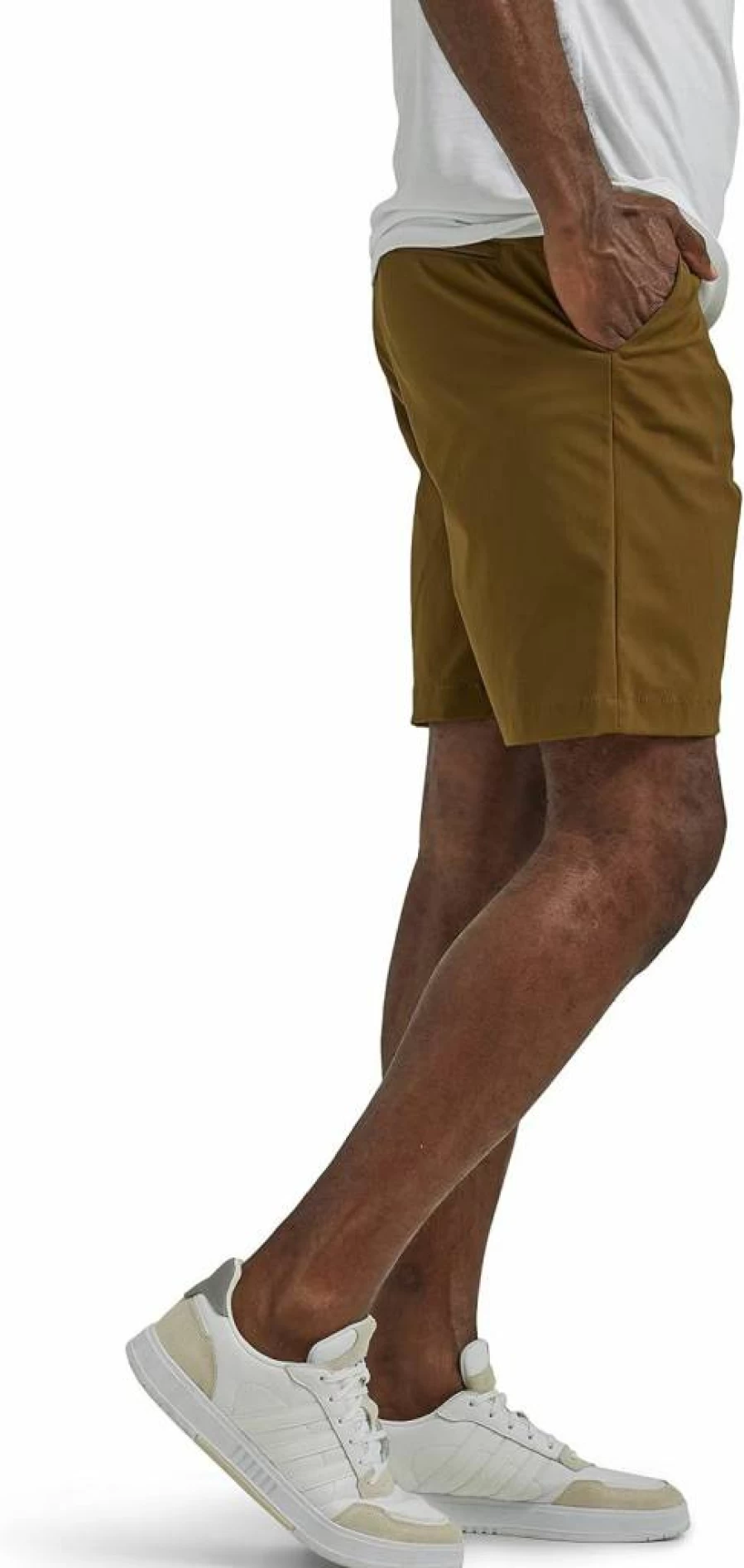 Lee Men's Extreme Motion Regular Fit Synthetic Flat Front Shorts for Active Comfort
