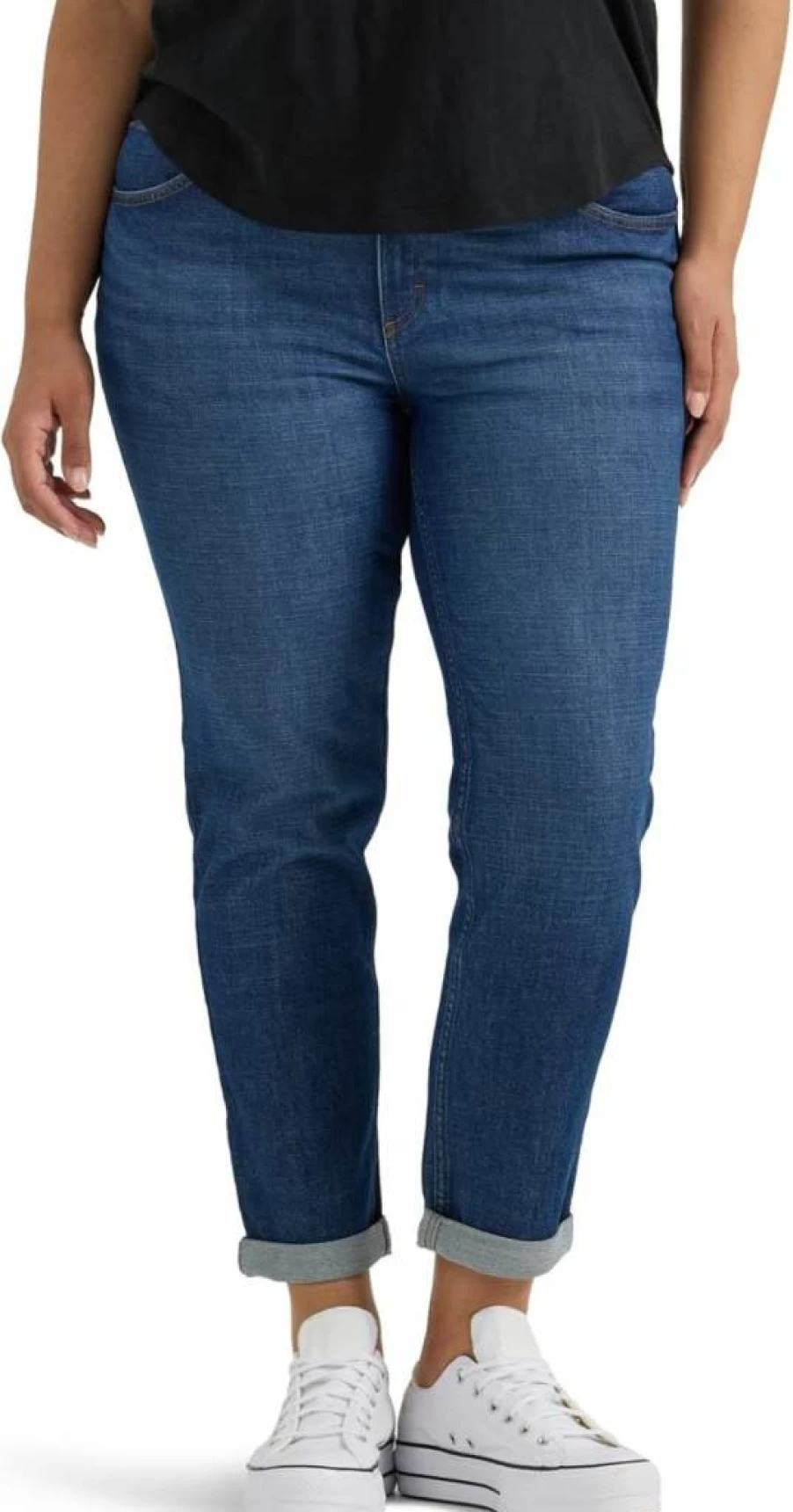 Lee Women's Plus Size Vintage '90s High Waisted Tapered Jeans - Classic Fit Tapered Leg Denim Pants