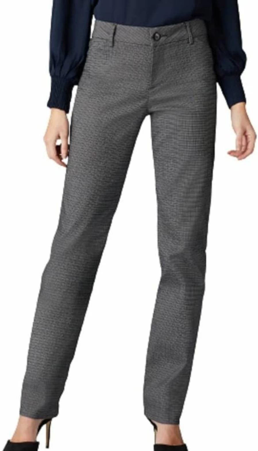 Lee Women's Petite Straight Leg Pants - Wrinkle Free Relaxed Fit Comfort Casual Trousers