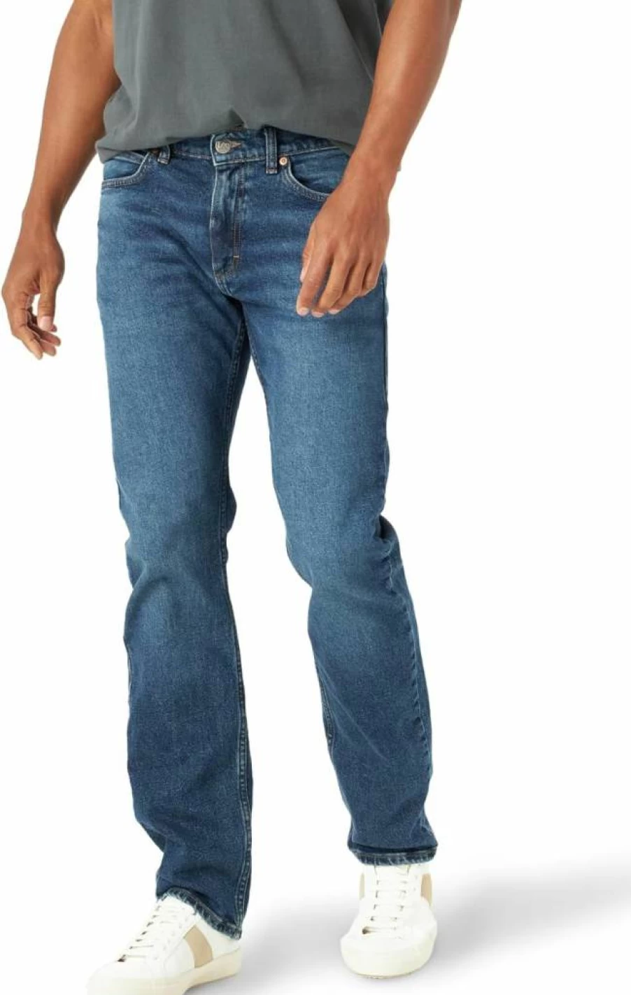 Lee Men's Slim Straight Fit Jeans - Classic Denim Pants for Casual Wear