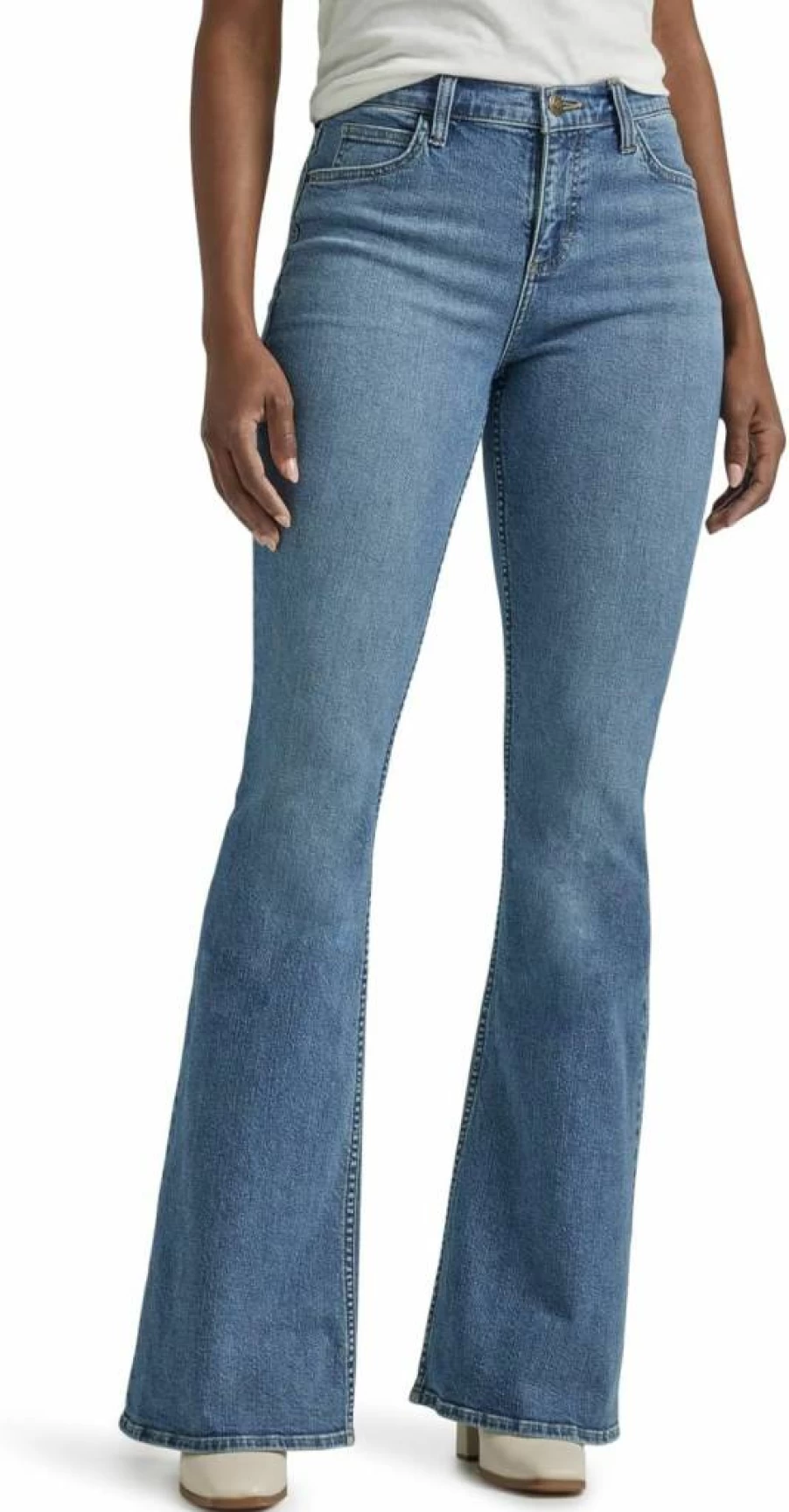 Lee Women's Legendary Mid Rise Bootcut Jeans - Classic Stretch Denim Pants for Women