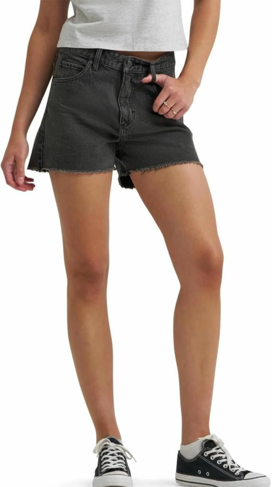 Lee Women's 3" Denim Shorts - High Waisted Distressed Cut Off Jean Shorts