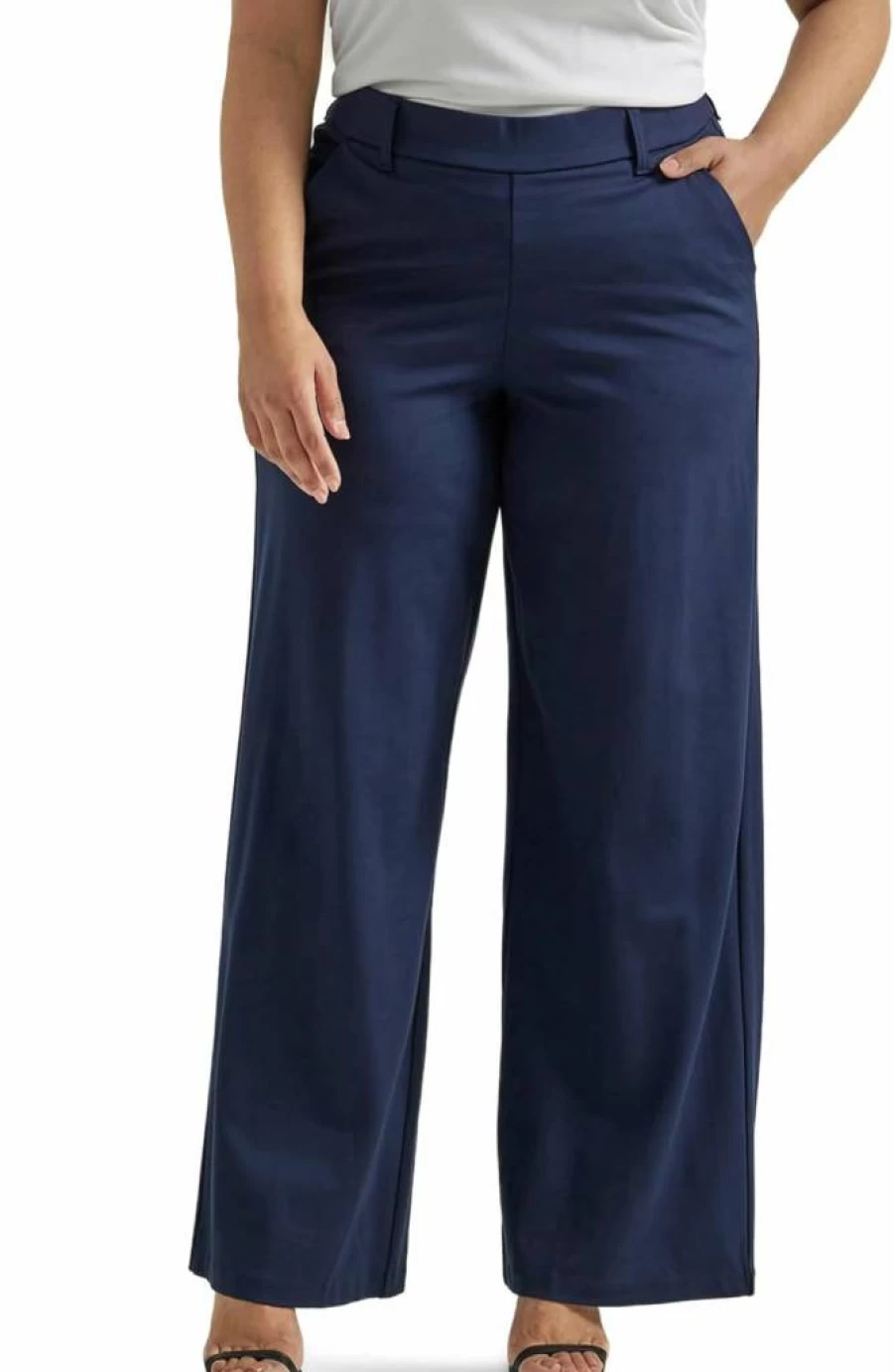 Lee Women's Plus Size Wide Leg Pants - Ultra Lux Comfort for Everyday Wear