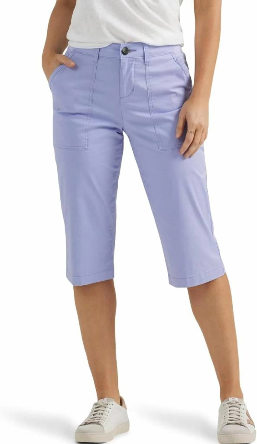 Lee Women's Flex-To-Go Utility Skimmer Capri Pants - Ultra Lux Comfort Stretch Ankle Pant
