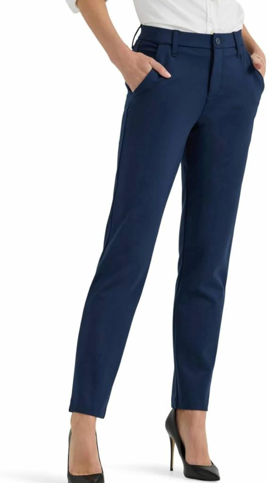 Lee Women's Ultra Comfort Stretch Ankle Pants with Side Vents - Any Wear Versatile Fit