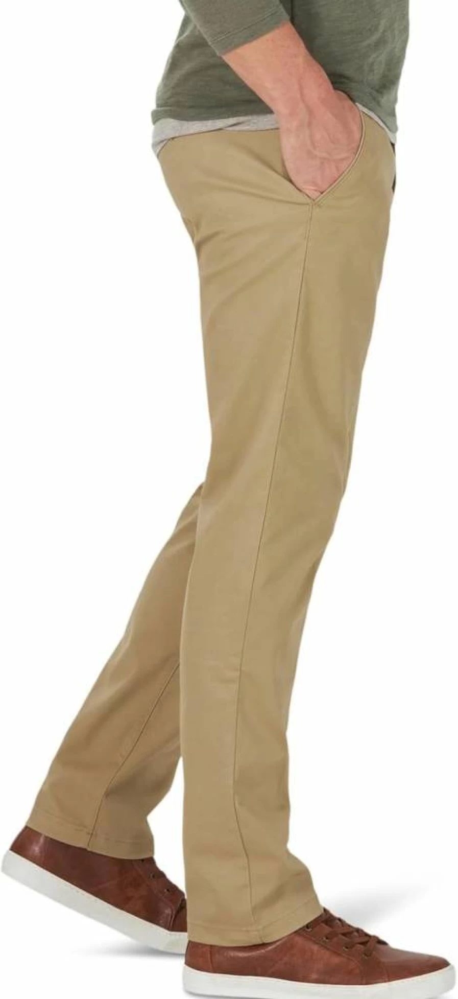 Lee Men's Slim Straight Fit Flat Front Comfort Stretch Pants - Extreme Motion Denim