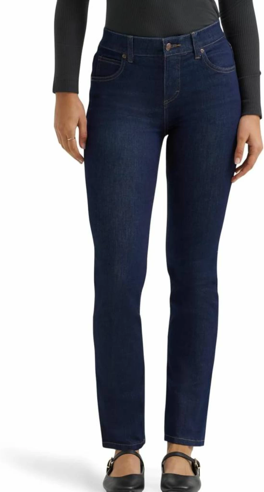 Lee Women's Ultra Lux Comfort Flex Motion Slim Straight Jeans - Ever Fit Stretch Denim Pants