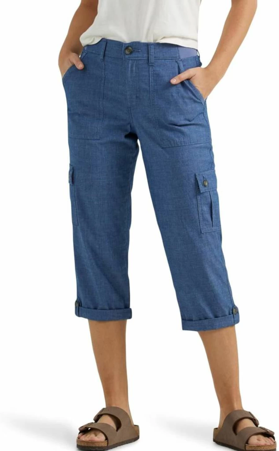 Lee Women's Flex-To-Go Ultra Lux Comfort Cargo Capri Pants - Stretch & Stylish