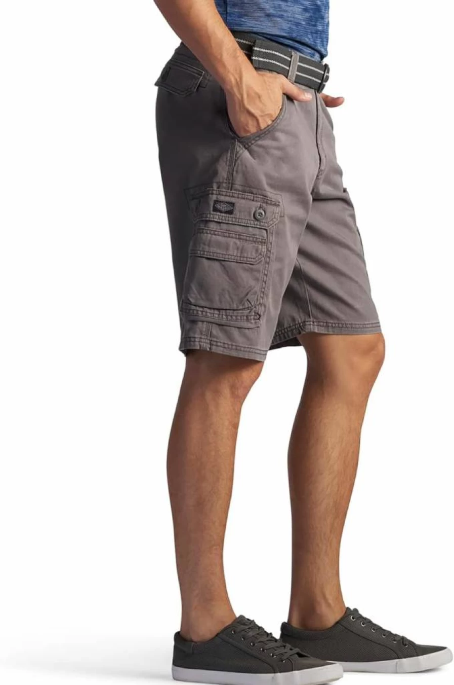 Lee Men's Wyoming Cargo Shorts with Belt - Durable Denim Work Shorts for Men