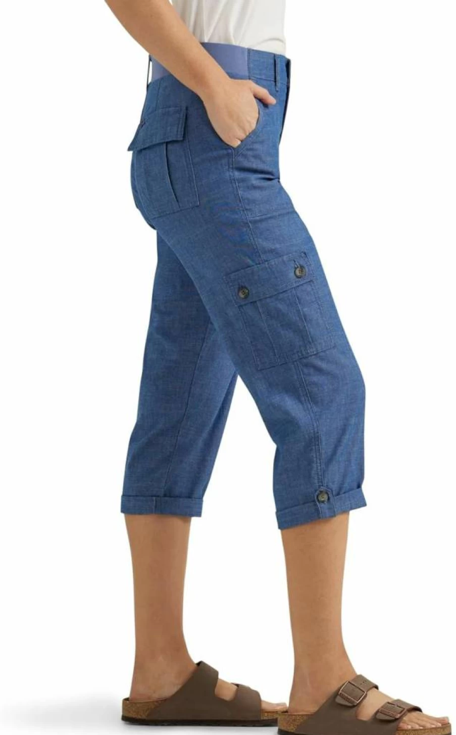 Lee Women's Flex-To-Go Ultra Lux Comfort Cargo Capri Pants - Stretch & Stylish