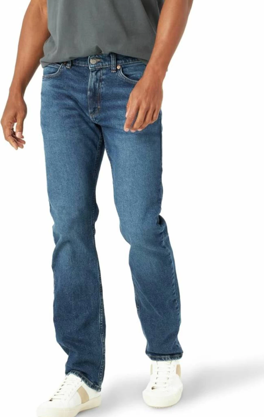 Lee Men's Slim Straight Fit Jeans - Classic Denim Pants for Casual Wear