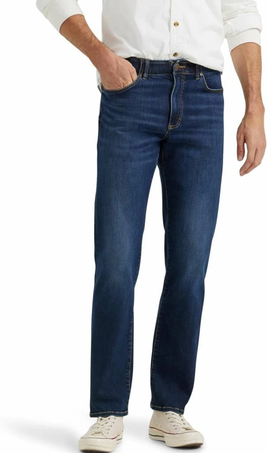 Lee Men's Extreme Motion Regular Fit Straight Leg Jeans for Comfort & Flexibility