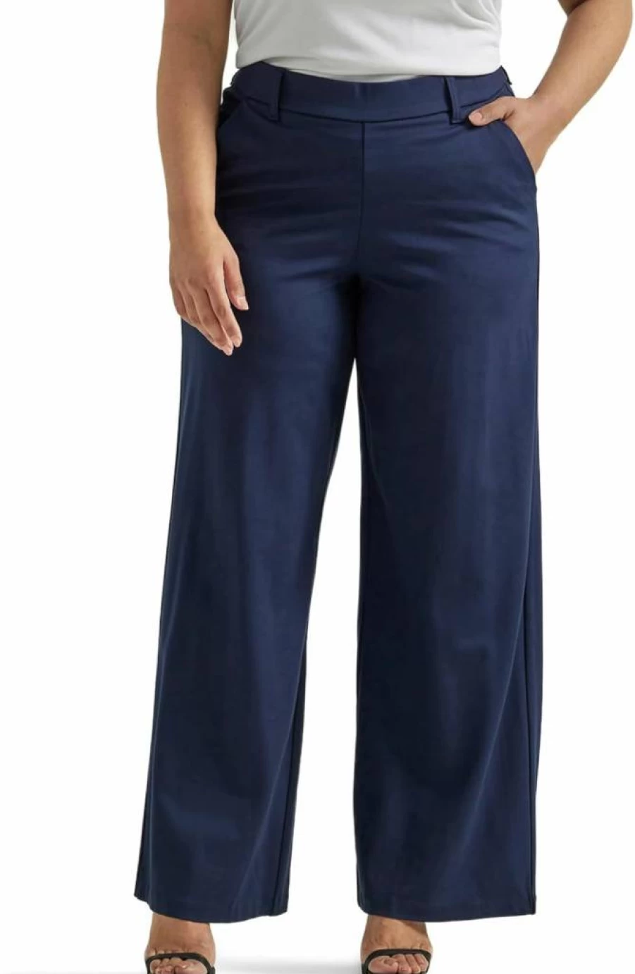 Lee Women's Plus Size Wide Leg Pants - Ultra Lux Comfort for Everyday Wear