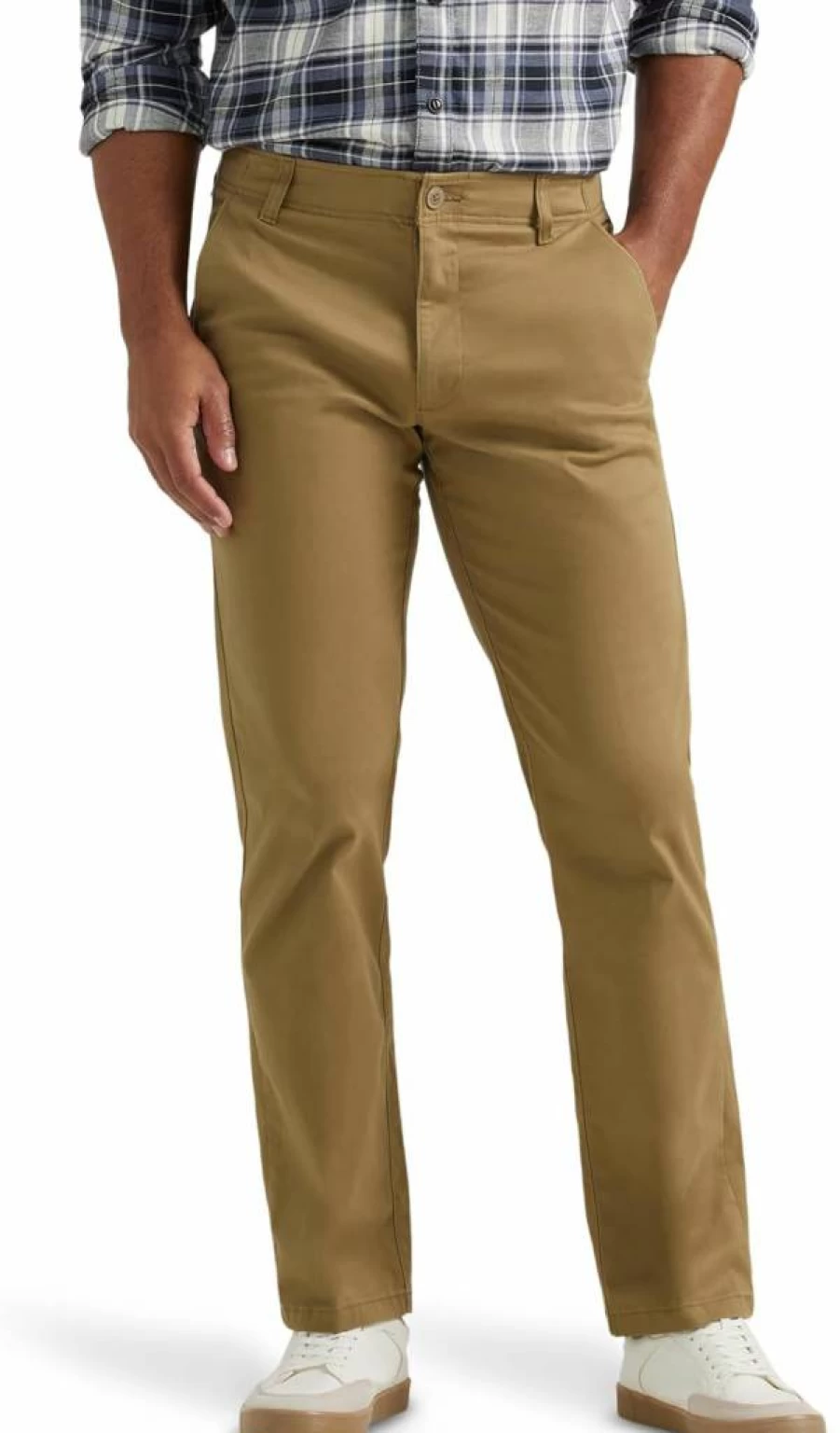 Lee Men's Straight Fit Flat Front Comfort Stretch Pants - Extreme Motion Regular Fit