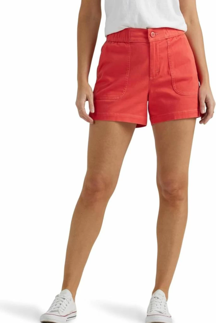 Lee Women's Ultra Lux Comfort Utility Shorts - Stretch Denim Casual Shorts for Women