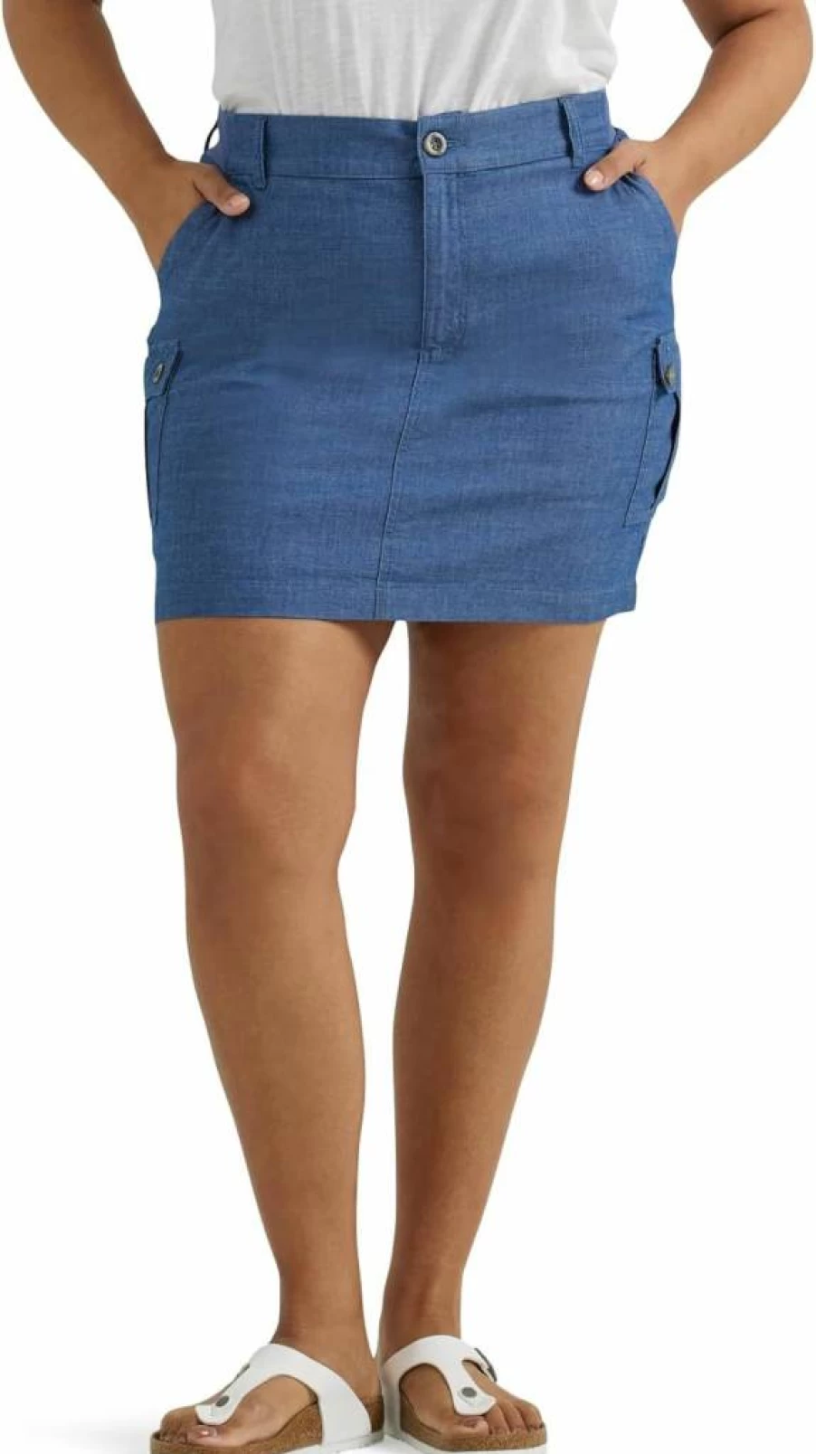 Lee Women's Plus Size Cargo Skort with Flex Comfort - Ultra Lux Stretch & Style