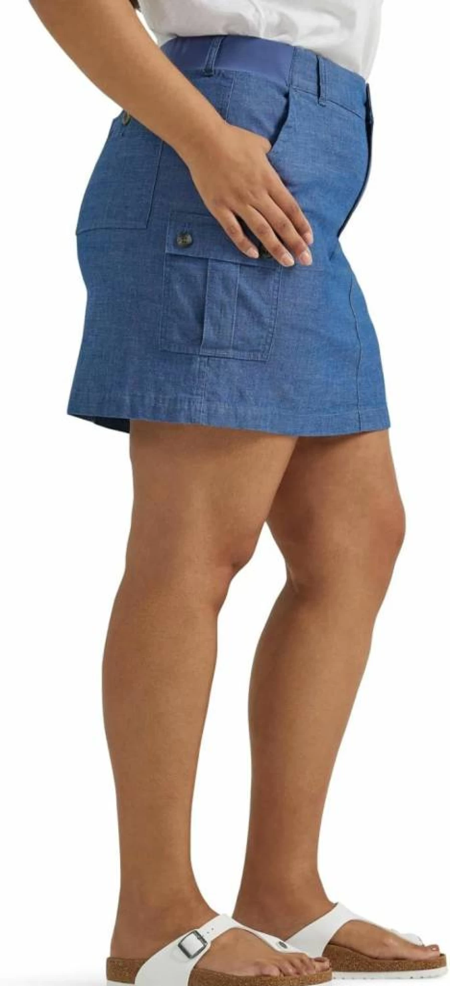Lee Women's Plus Size Cargo Skort with Flex Comfort - Ultra Lux Stretch & Style