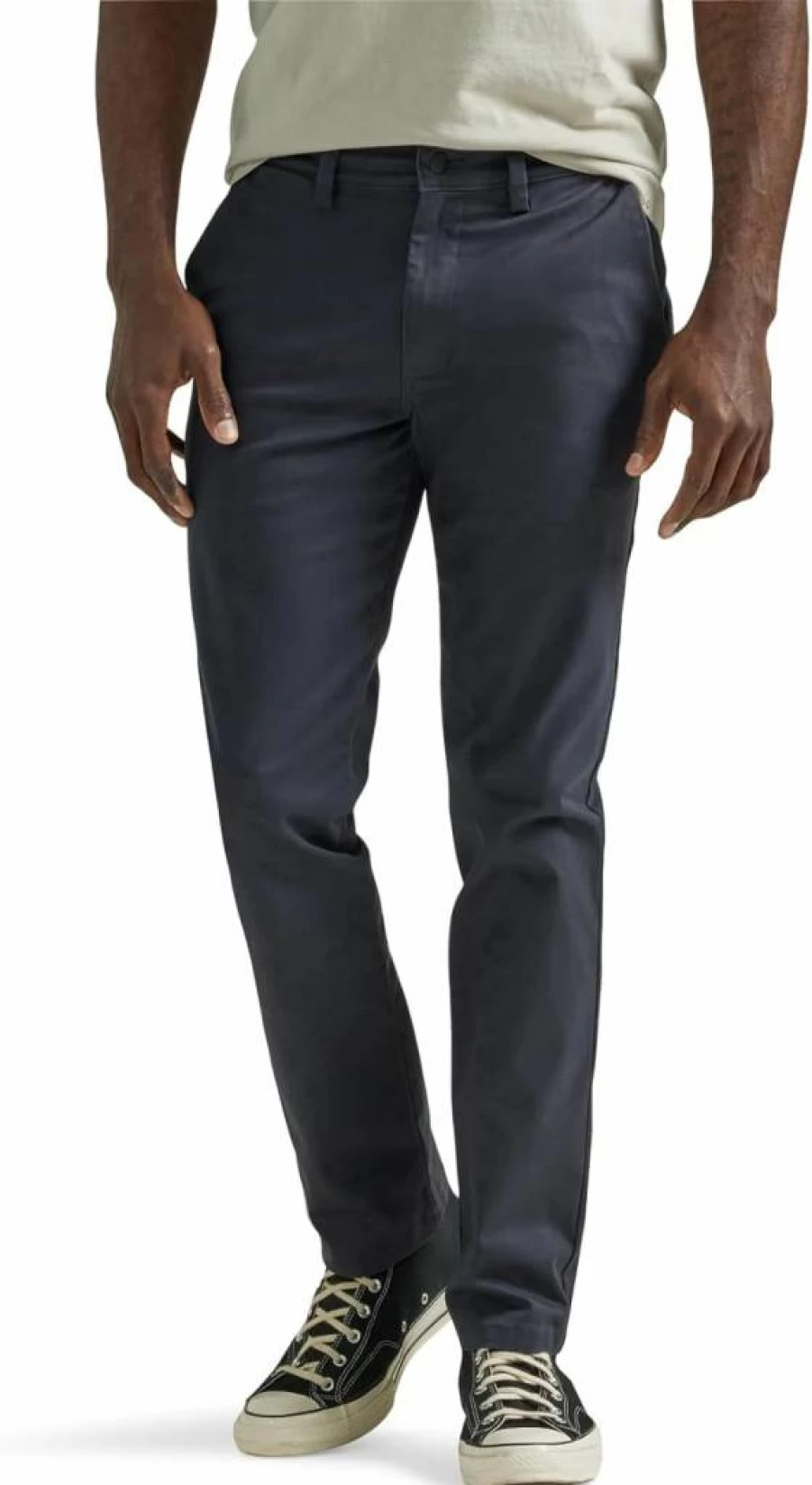 Lee Men's Slim Straight Fit Flat Front Chino Pants for Casual Comfort
