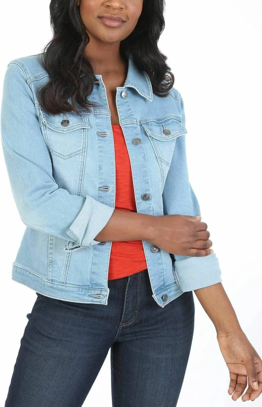 Riders by Lee Indigo Women's Denim Jacket - Vintage Style Blue Jean Jacket for Women
