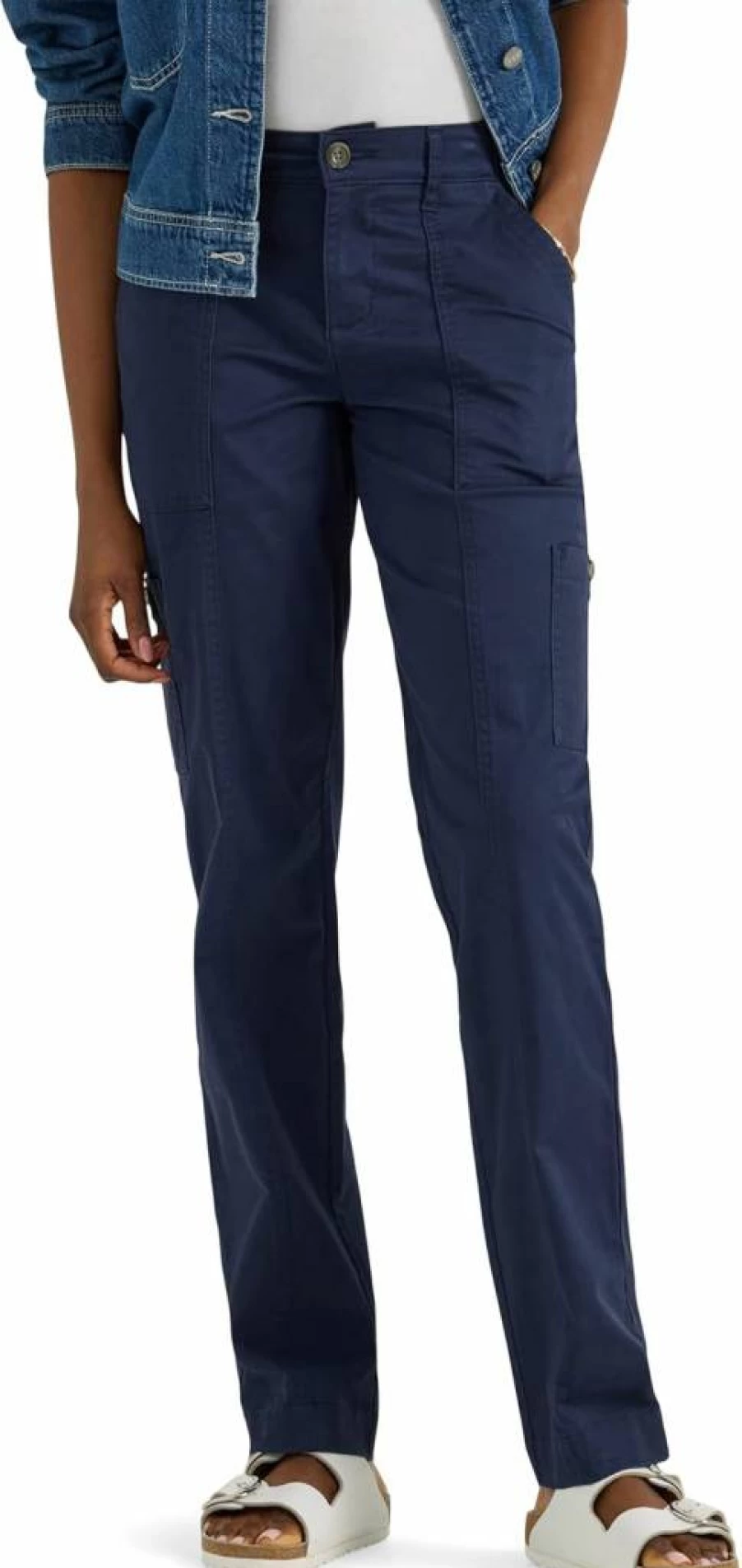 Lee Women's Ultra Lux Comfort Flex Utility Pants - Stretch Travel & Everyday Casual Trousers