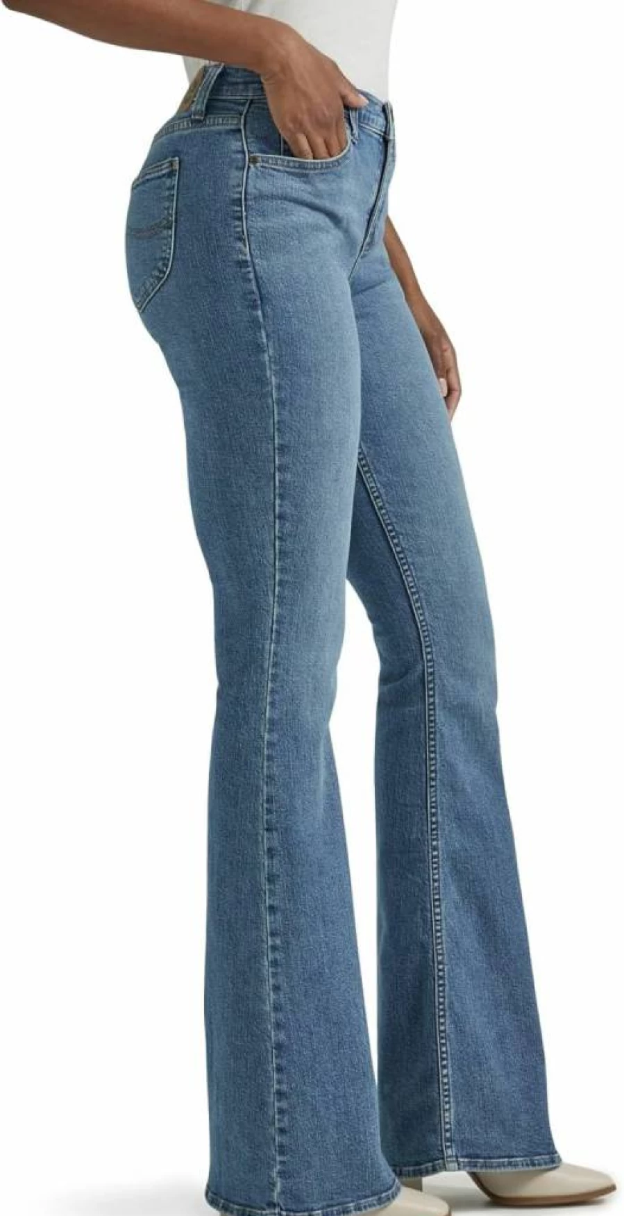 Lee Women's Legendary Mid Rise Bootcut Jeans - Classic Stretch Denim Pants for Women