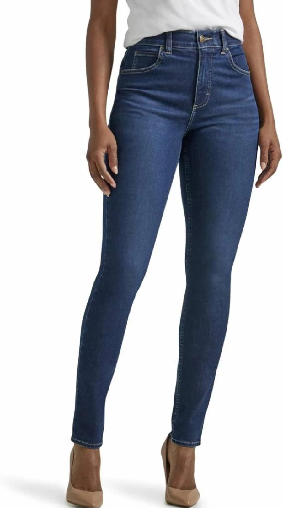 Lee Women's High Rise Skinny Jeans with Flex Motion for Ultra Comfort & Luxe Fit