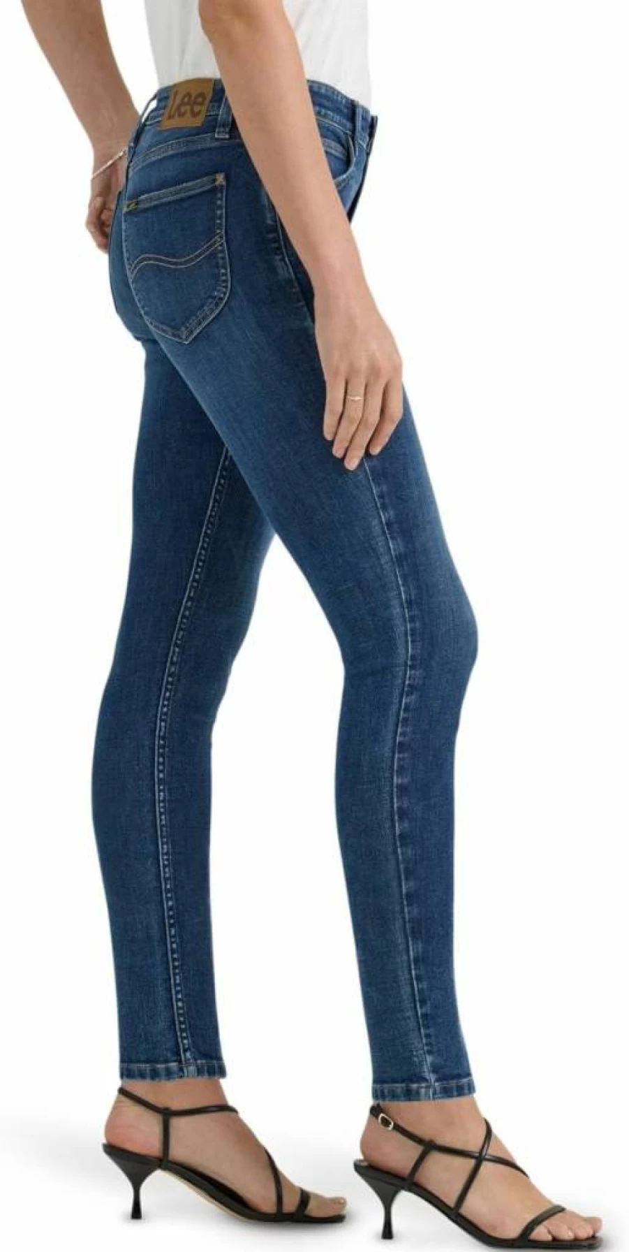Lee Women's Legendary Mid Rise Skinny Jeans - Classic Stretch Denim Pants for Everyday Comfort