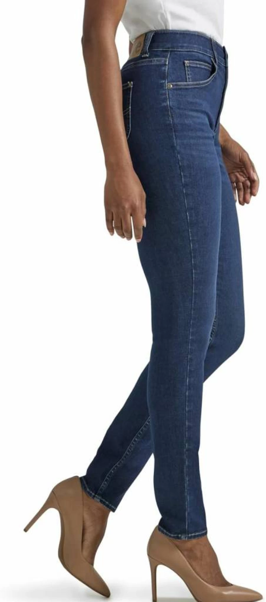 Lee Women's High Rise Skinny Jeans with Flex Motion - Ultra Lux Comfort Stretch Denim Pants