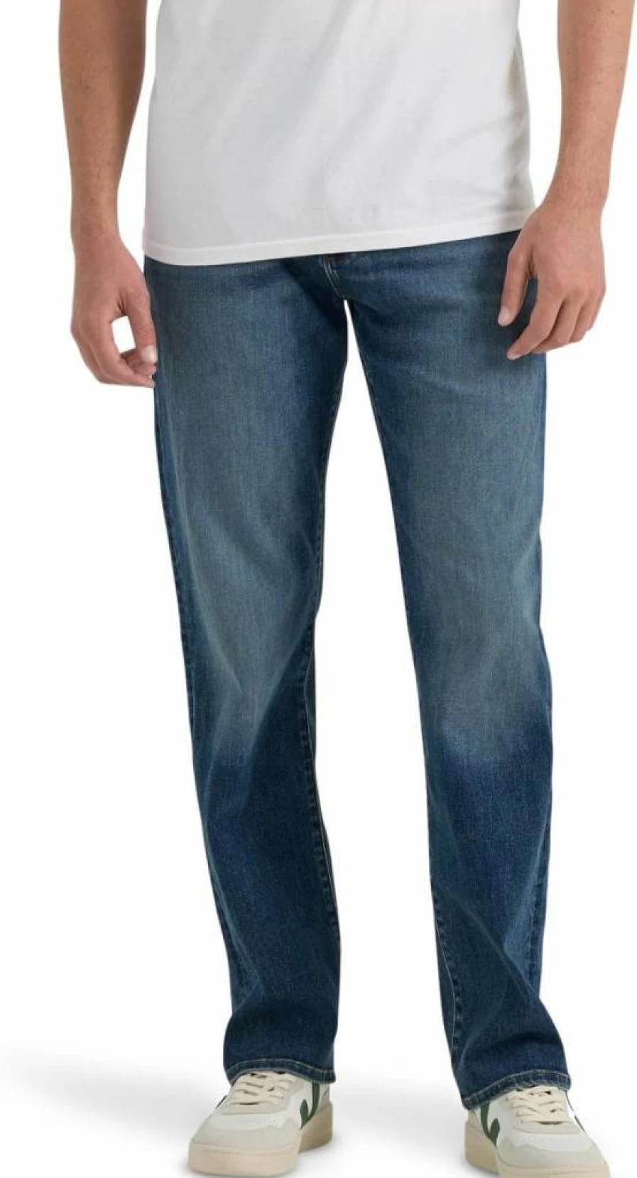 Lee Men's Extreme Motion Relaxed Fit Straight Leg Jeans for Comfort & Flexibility