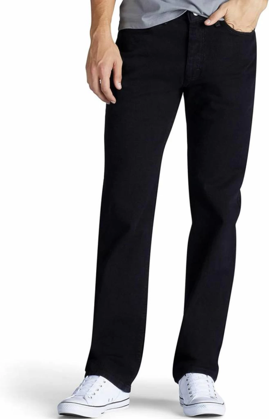 Lee Men's Relaxed Fit Straight Leg Jeans - Comfortable Classic Denim Pants for Casual Wear