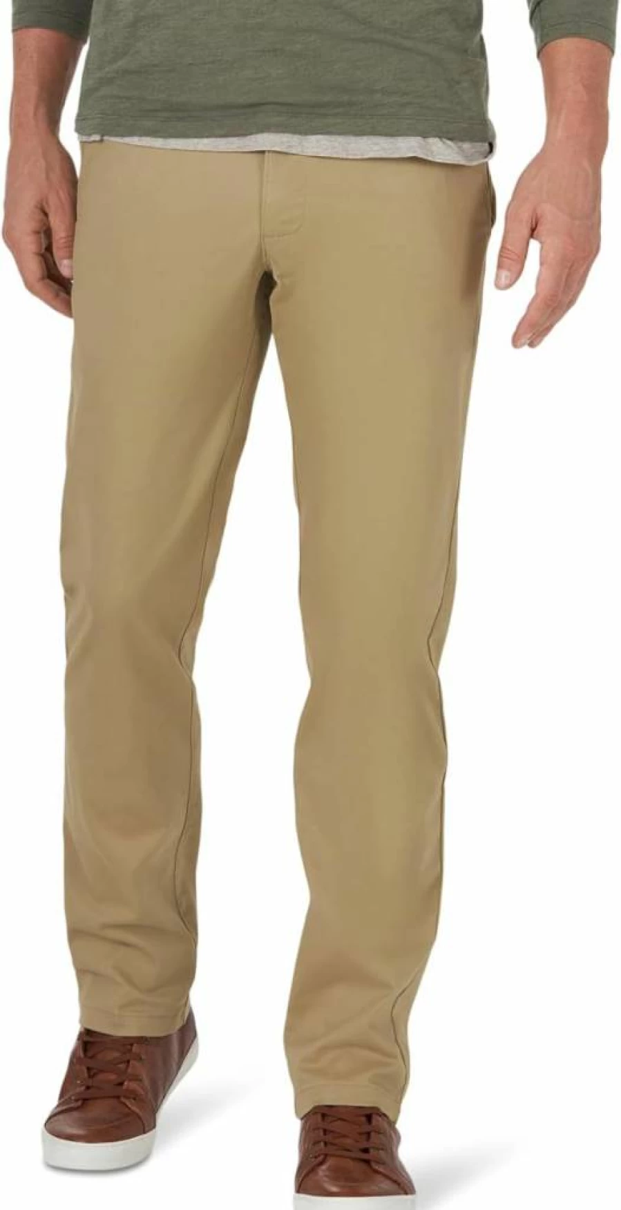Lee Men's Slim Straight Fit Flat Front Comfort Stretch Pants - Extreme Motion Denim