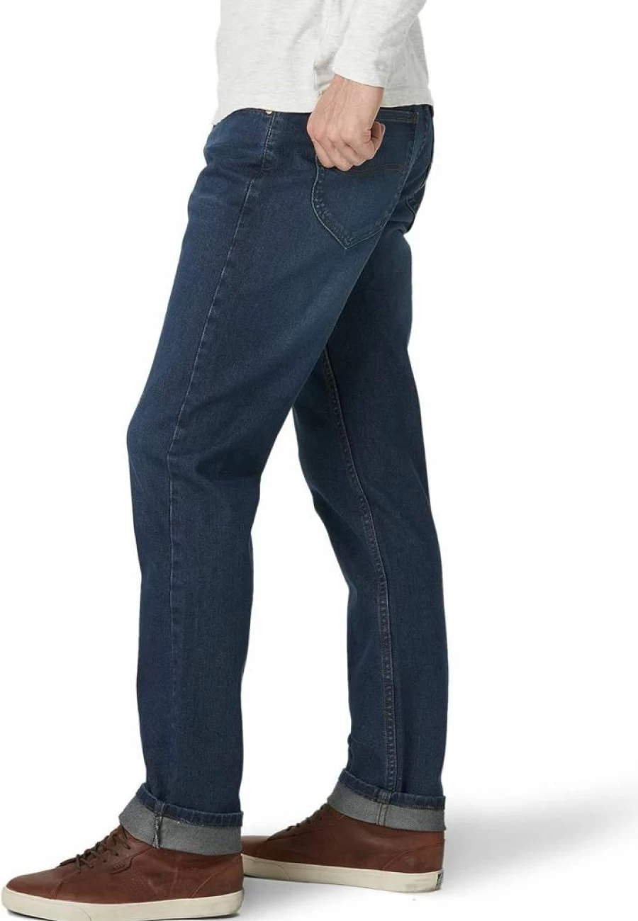 Lee Men's Athletic Tapered Jeans - Legendary Fit Stretch Denim Pants for Men