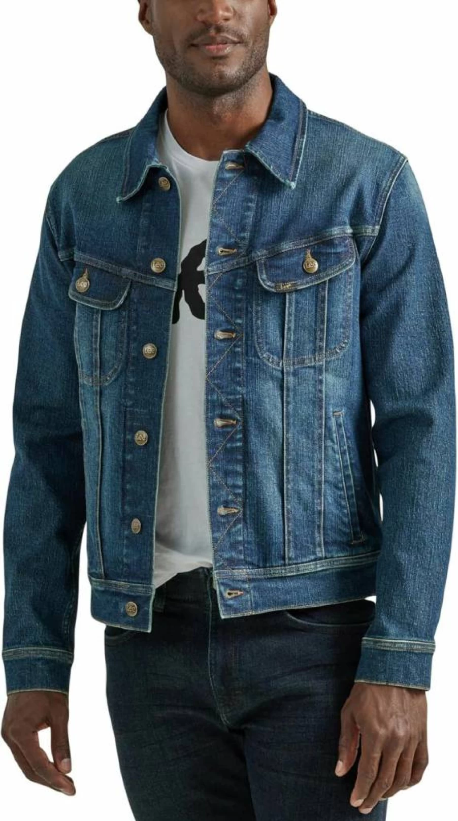 Lee Men's Extreme Motion Rider Jacket - Lightweight Stretch Denim Motorcycle Jacket for Men