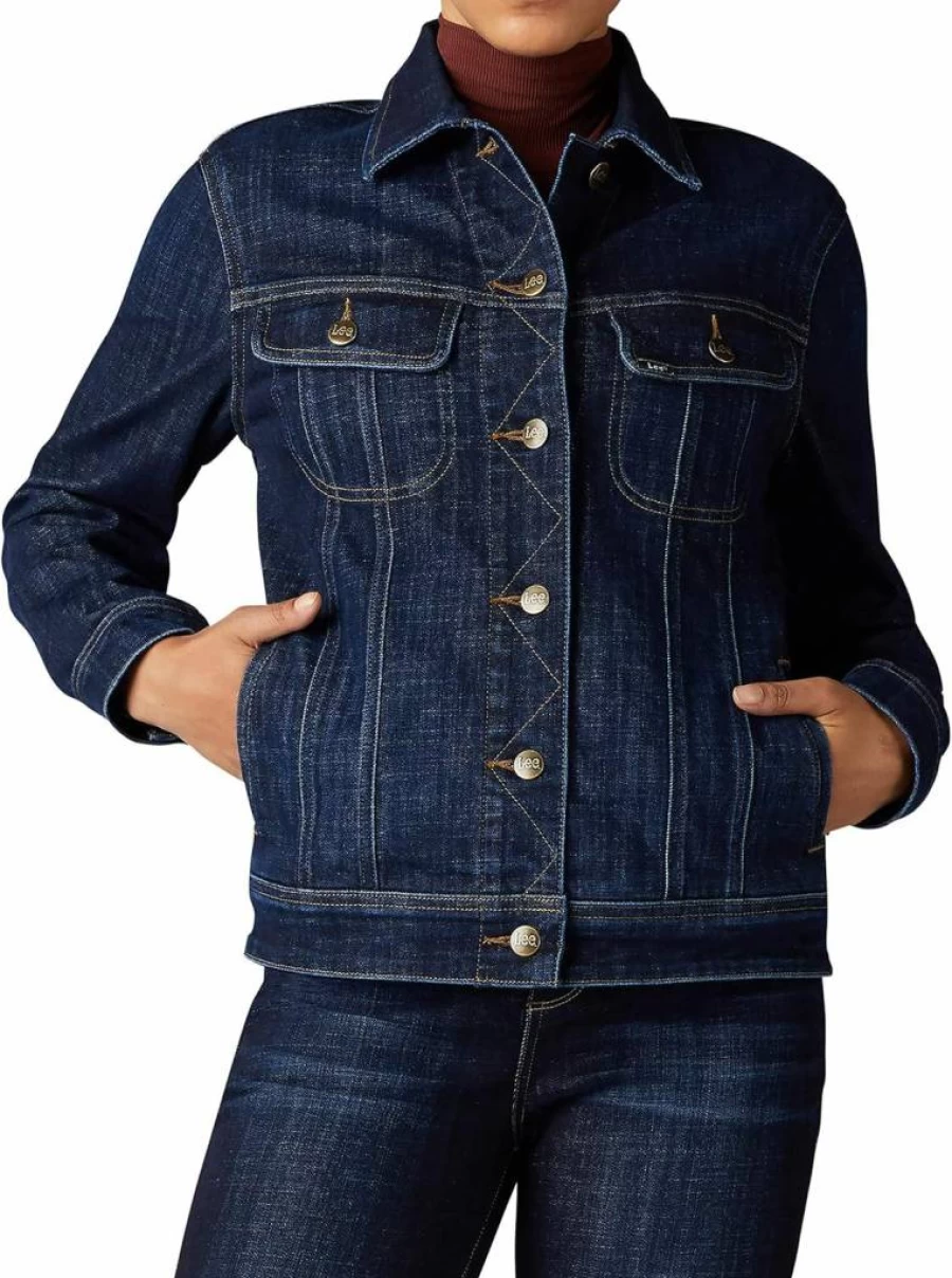 Lee Women's Legendary Rider Denim Jacket - Classic Fit Vintage Style Jean Jacket