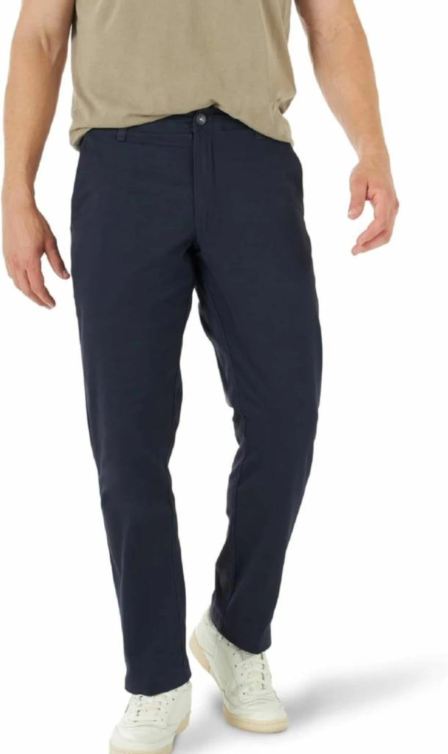 Lee Men's Relaxed Fit Tapered Pants with Flat Front - Extreme Motion Comfort