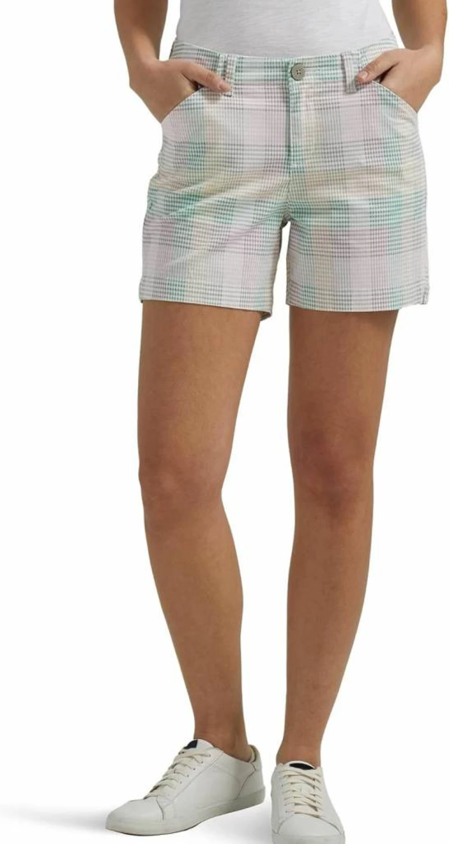 Lee Women's Classic 5-Inch Chino Shorts | Comfort Fit Stretch Twill Casual Shorts