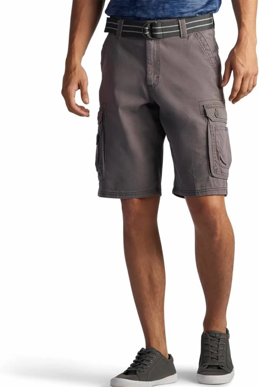 Lee Men's Wyoming Cargo Shorts with Belt - Durable Denim Work Shorts for Men