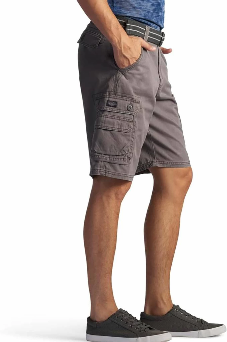Lee Men's Wyoming Cargo Shorts with Belt - Durable Denim Work Shorts for Men