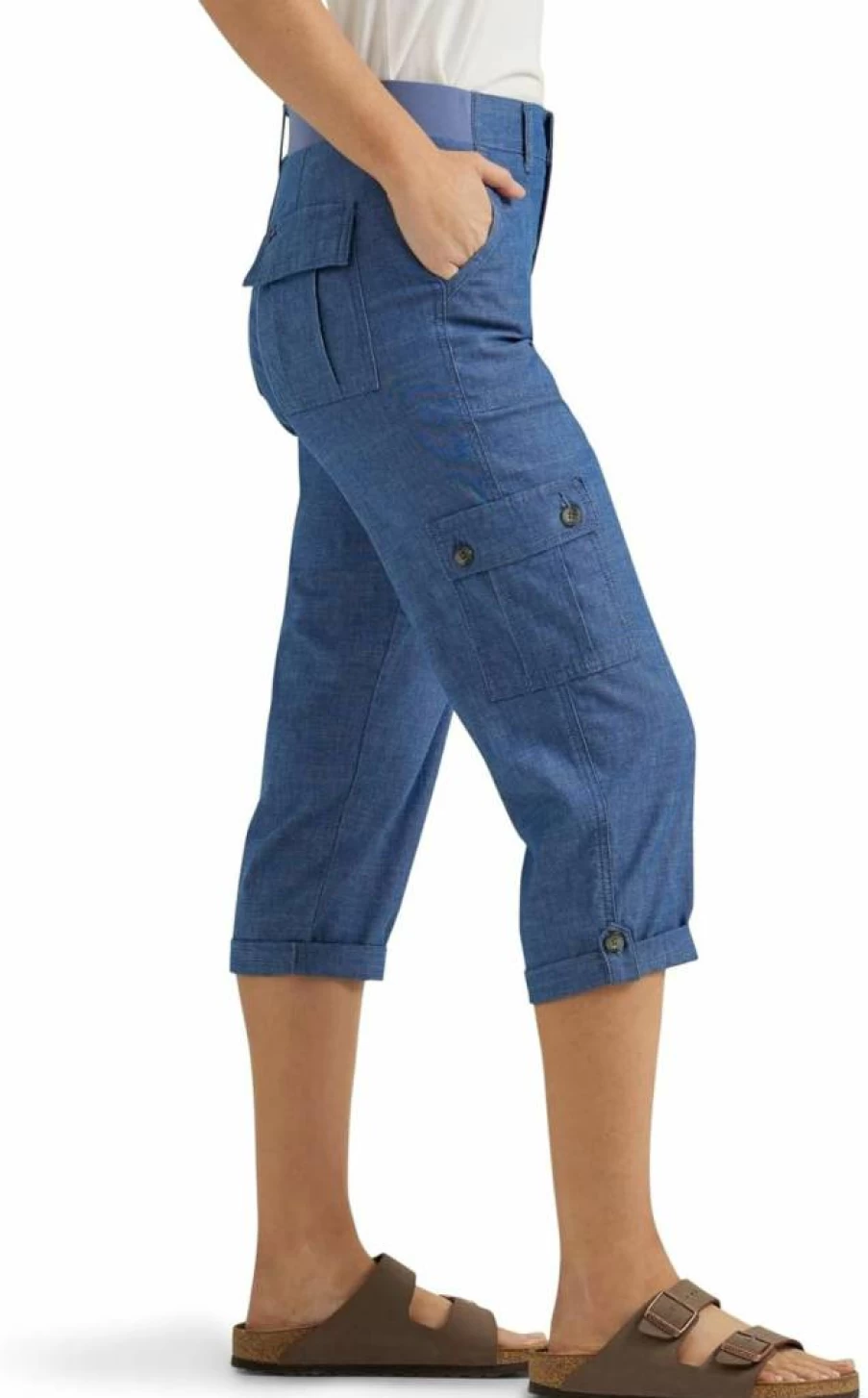 Lee Women's Flex-To-Go Ultra Lux Comfort Cargo Capri Pants - Stretch & Stylish